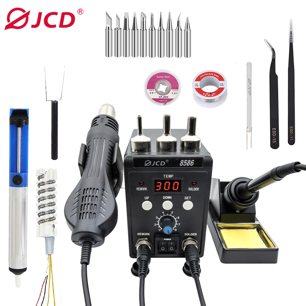 2 In 1 Soldering Rework Station 750W - Stazione di saldatura e dissaldatura digitale