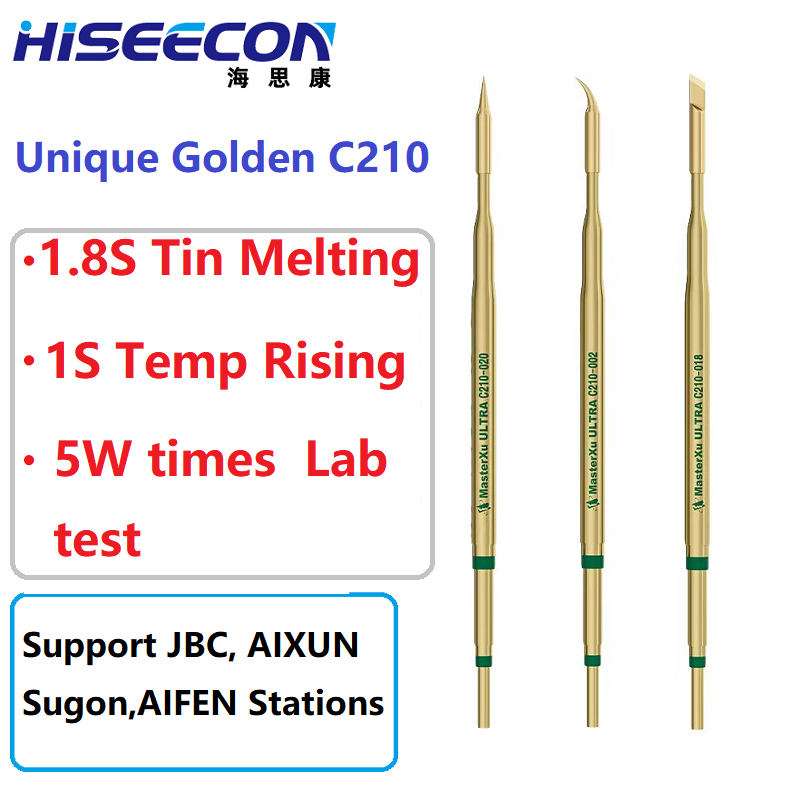 2PCS D'oro C210 Punta del Sald - C210 Precision Soldering Station recensione e prezzo